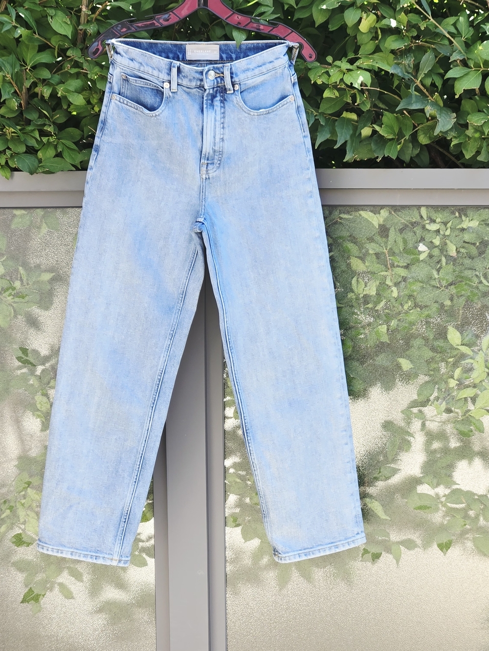 Everlane Vintage Wash Light Blue High-Rise Straight Jeans US 25R